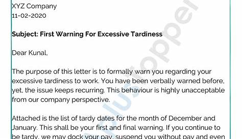 Warning Letter How To Write a Warning Letter?, Template