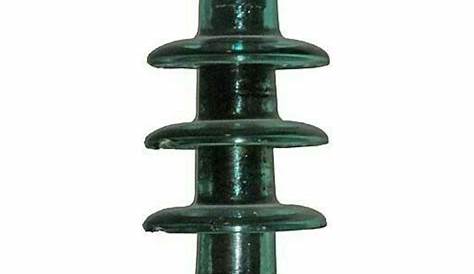 Suspension Type Insulators On Electrical Pole Close Up