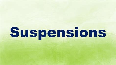 Suspension Verb Definition