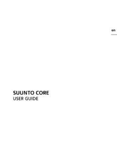 Suunto Core User Guide PDF Compass Altimeter