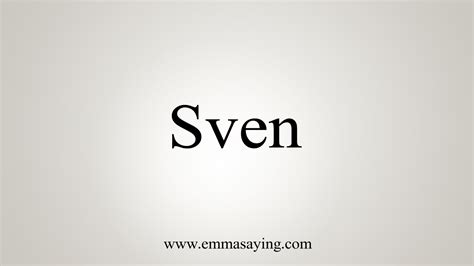 Famous Sven How To Say For Small Space
