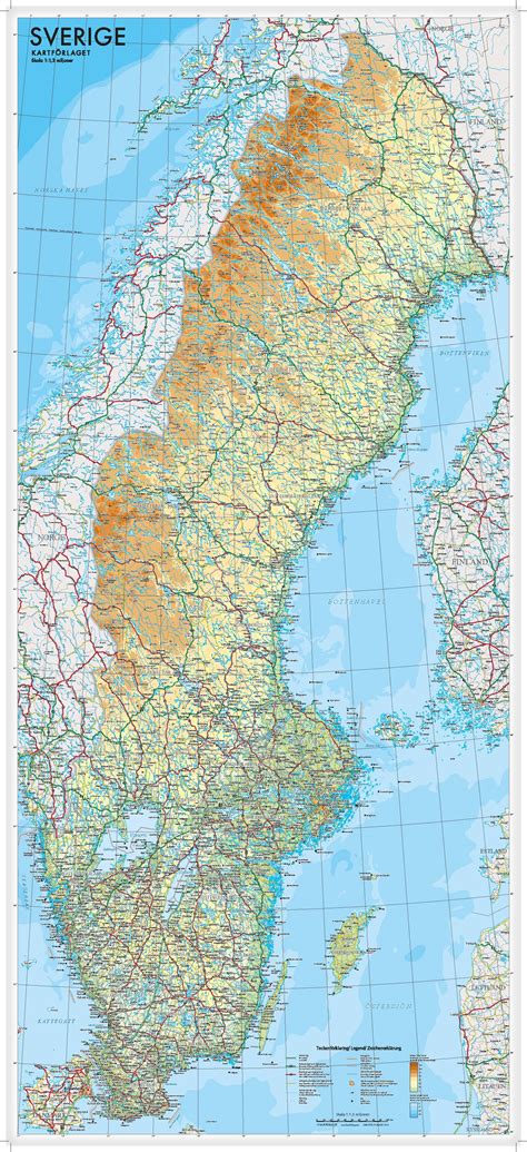 Liten karta över Sverige för nålmarkering Kartkungen väggkarta Sverige