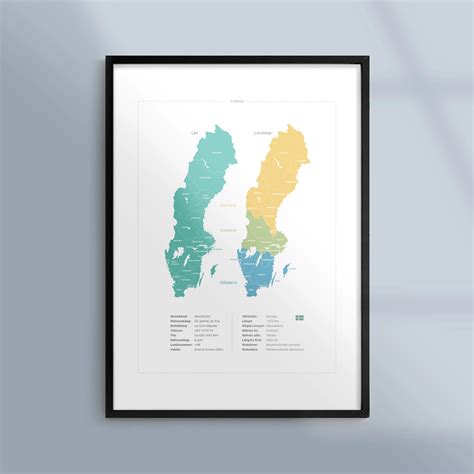 Units Tavla med Sverigekarta