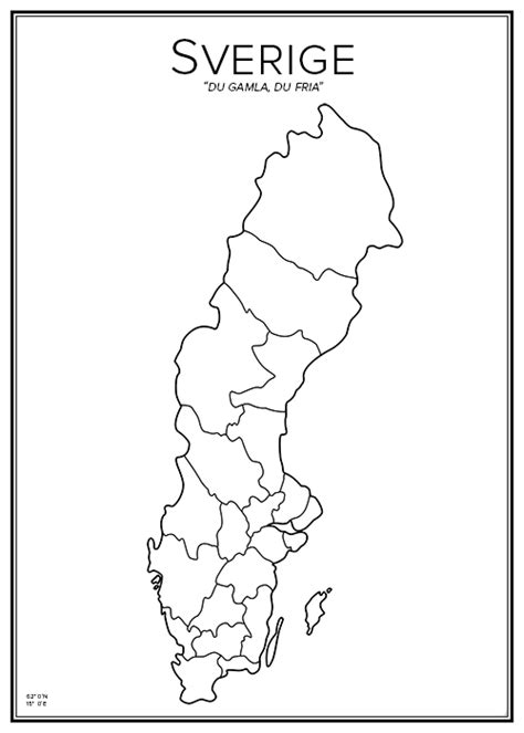 Sverigekarta 11 Miljoner 74x160cm hos