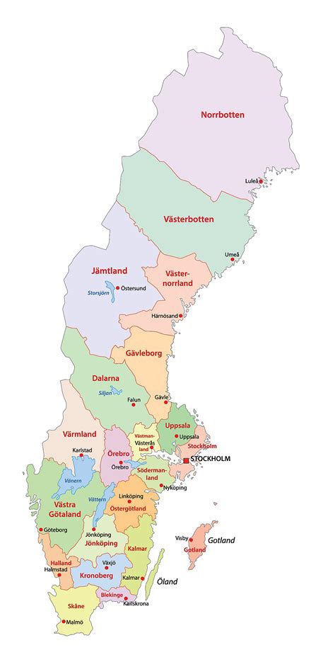 Karta Sveriges Kommuner Sverigekarta