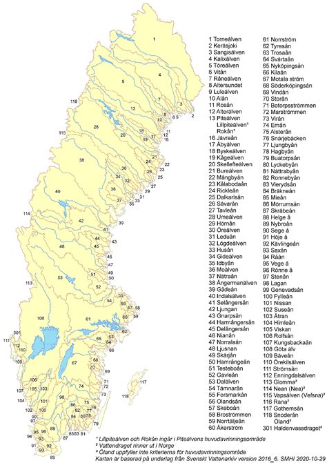 Sweden River Map, River Map of Sweden, Major Rivers and Lakes of Sweden