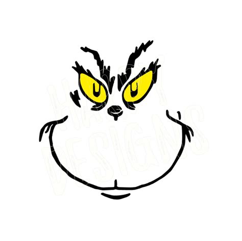 Grinch Face SVG. AI. EPS. dxf. png. Grinch Clipart Digital Etsy