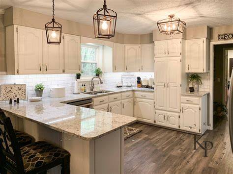 Sherwin Williams Alabaster White Kitchen Green granite