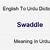 swaddling meaning in urdu