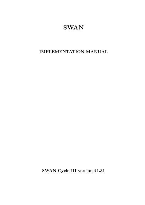 swan implementation manual