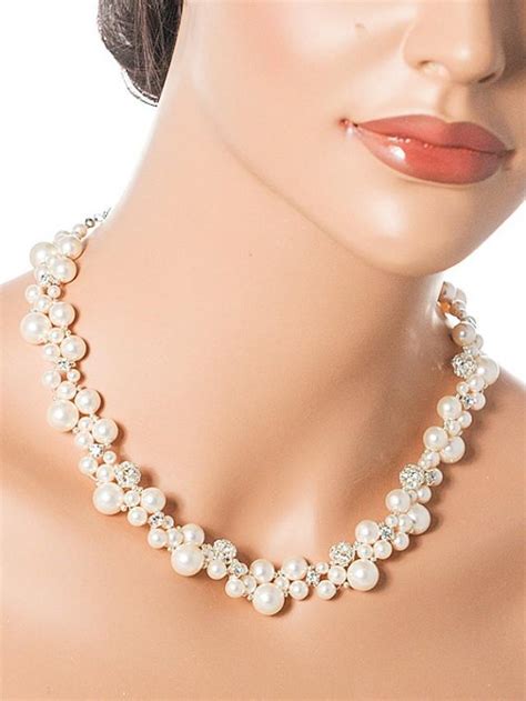 swarovski and pearl bridal jewelry