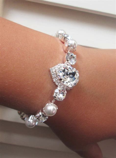 swarovski crystal wedding bracelet
