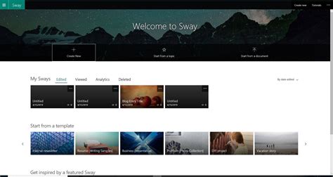 Sway Presentation Templates