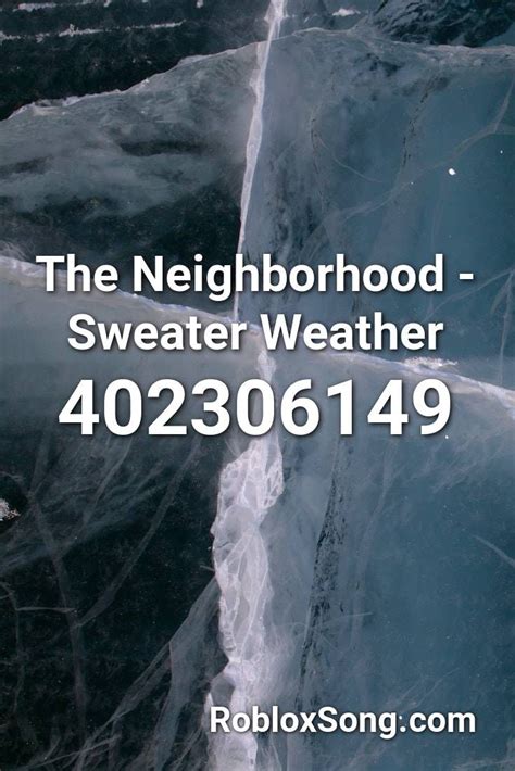 Sweater Weather Roblox Id Code