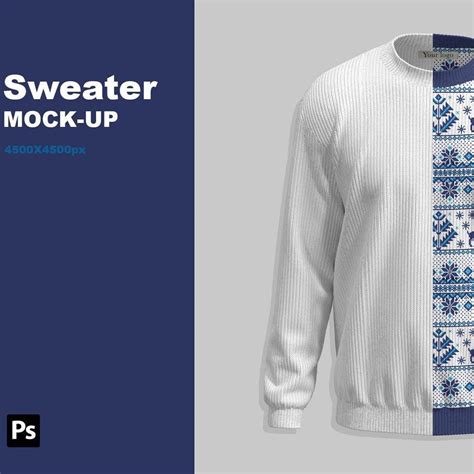 CHRISTMAS SWEATER Template on Yellow Images Creative Store