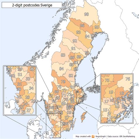 sweden zip code map