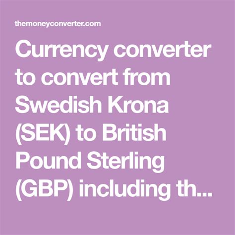swedish krona to pound conversion