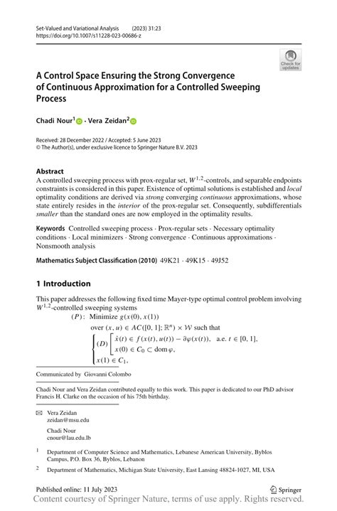 Sweeping Control Definition