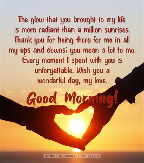 sweet deep long good morning message for her
