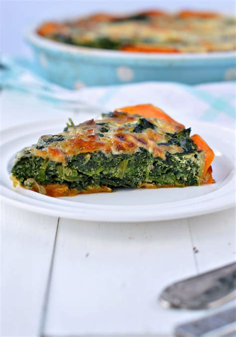 Spinach, Bacon, Cheese Quiche with Sweet Potato Crust Recipe Runner