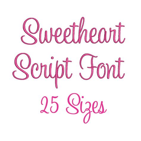 sweet script embroidery font