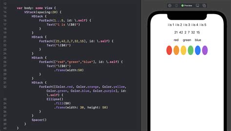 swiftui foreach example