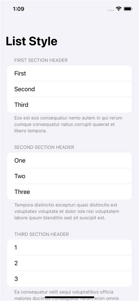 swiftui list style examples