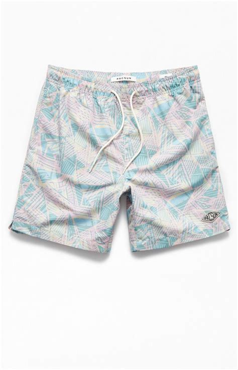 PacSun Hashes 17" Swim Trunks in Blue for Men Lyst