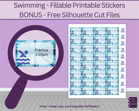 Swim Stickers Printable