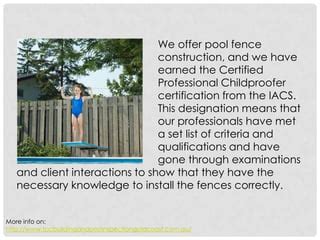 Swimming Pool Fence Certification