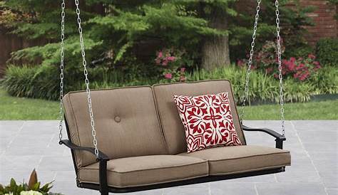Swing 2 Seat Outdoor Porch With Canopy In Terracotta Red