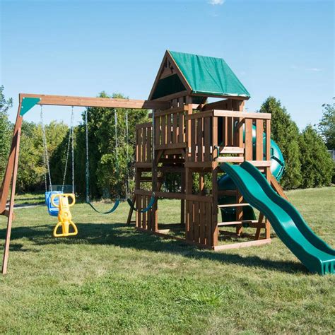 Swing Set With Multiple Slides