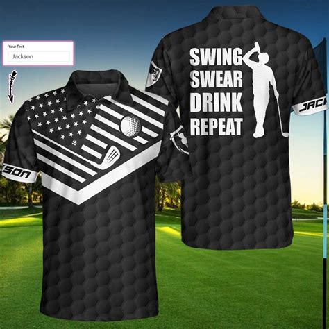 Swing Swear Drink Repeat Polo