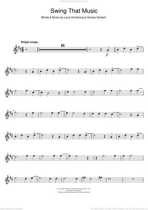 swing that music trumpet sheet music