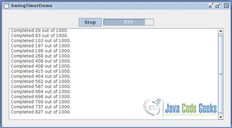 Swing Timer Java Example