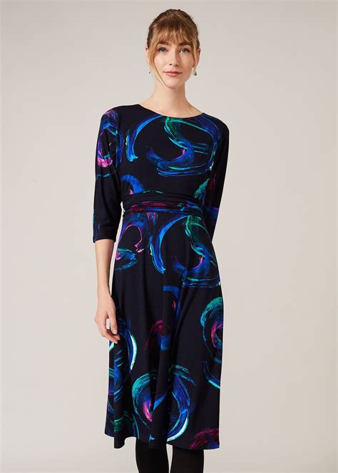 Viola Swirl Print Dress Phase Eight