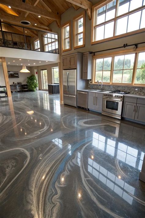 Transform Your Space with Stunning Swirl Epoxy Floor: A Unique Flooring Solution for Durability and Beauty