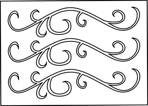 Swirl Printable Stencils