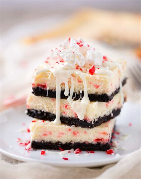 swirls of peppermint cheesecake bars