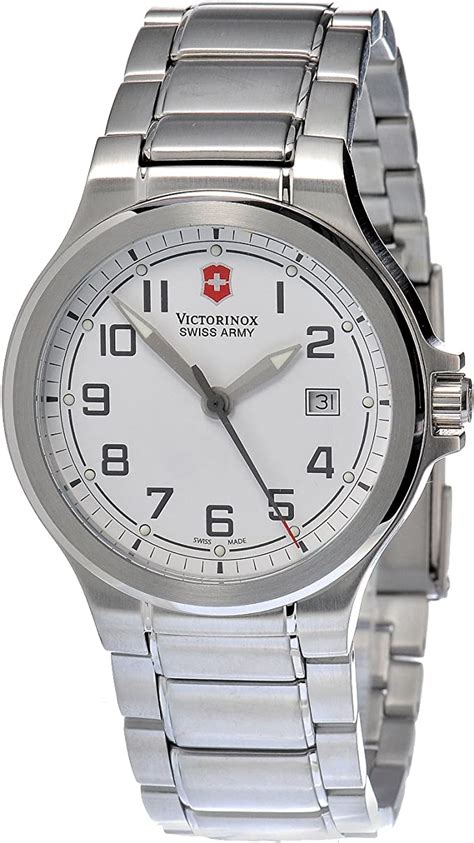 Victorinox Swiss Army Officers White Dial Stainless Steel Men's Watch