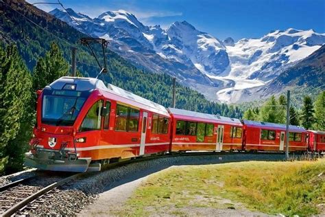 swiss alps train tour from milan