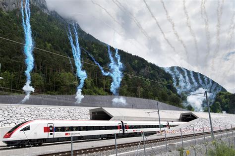 swiss alps train tunnel