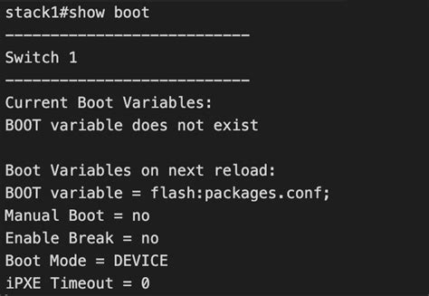 Switch Boot Environment Variable