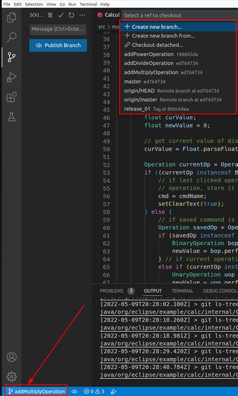 Switch Branch Git Vscode