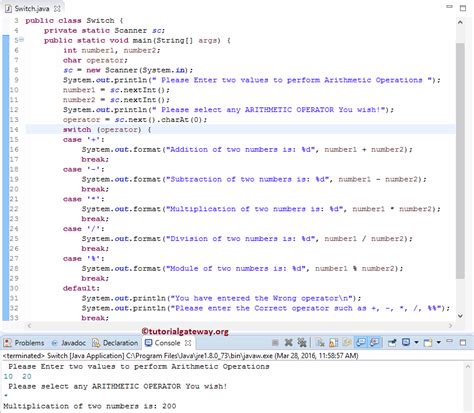 switch case example in java 17