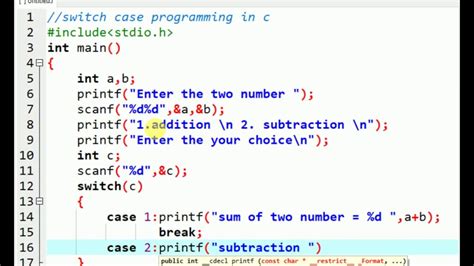 Switch Case In C Meaning