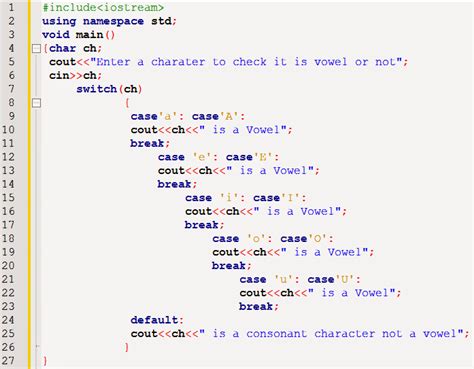 switch case in c programming examples w3schools