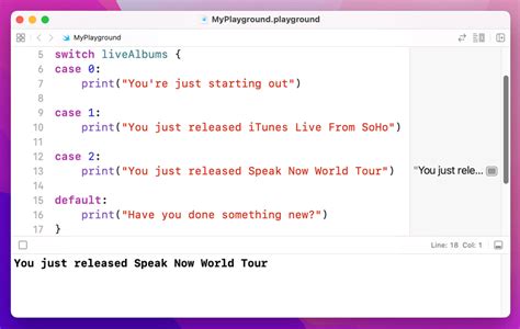 switch case swift example