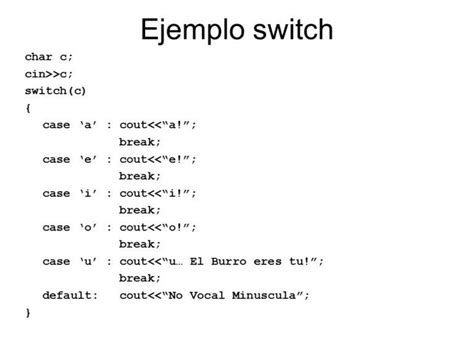 Switch En C++