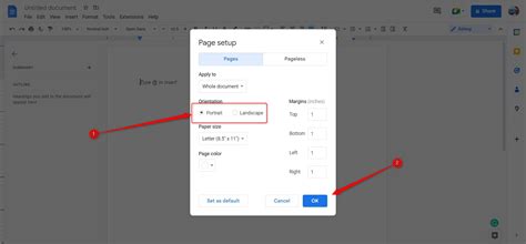switch to pages format google docs